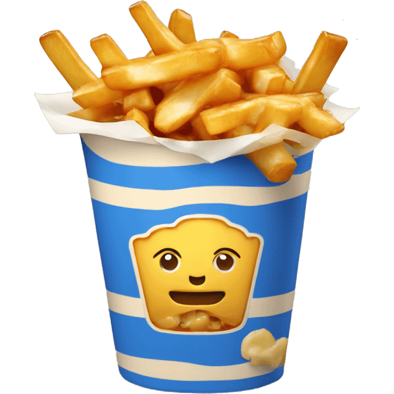 Poutine qui mange une poutine emoji