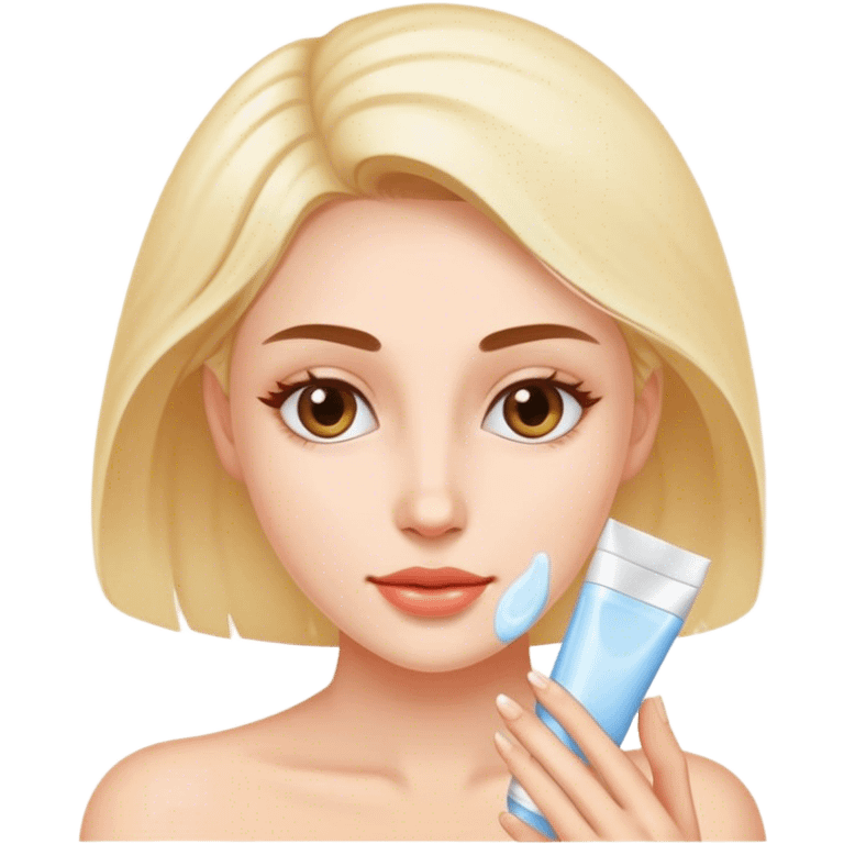 Woman making skincare emoji