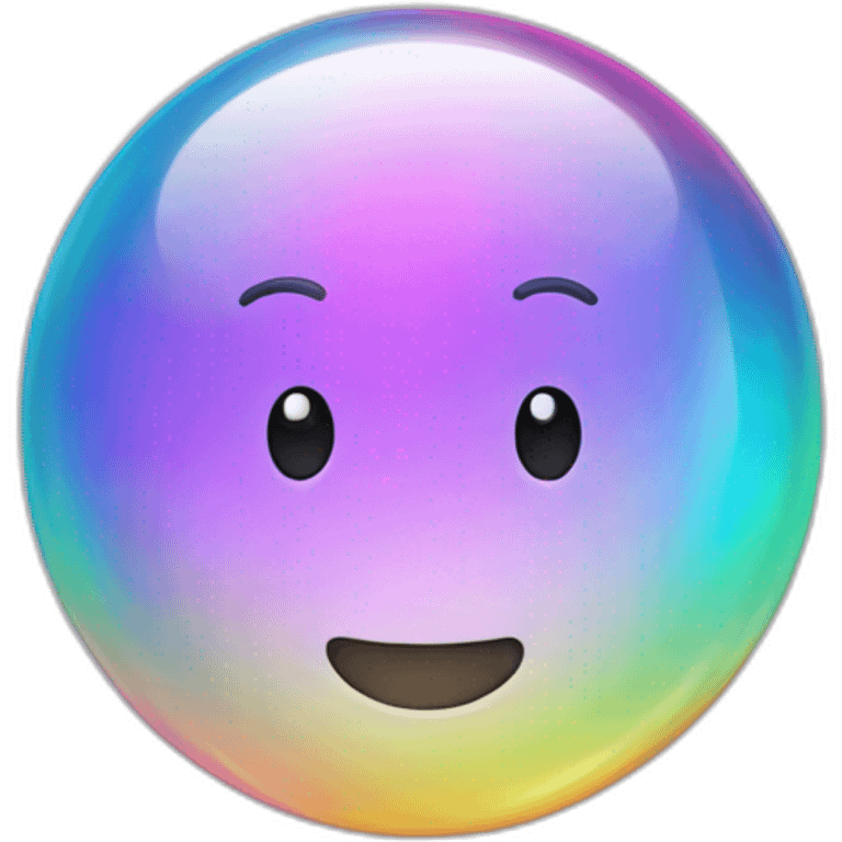 Smiling soap bubble emoji