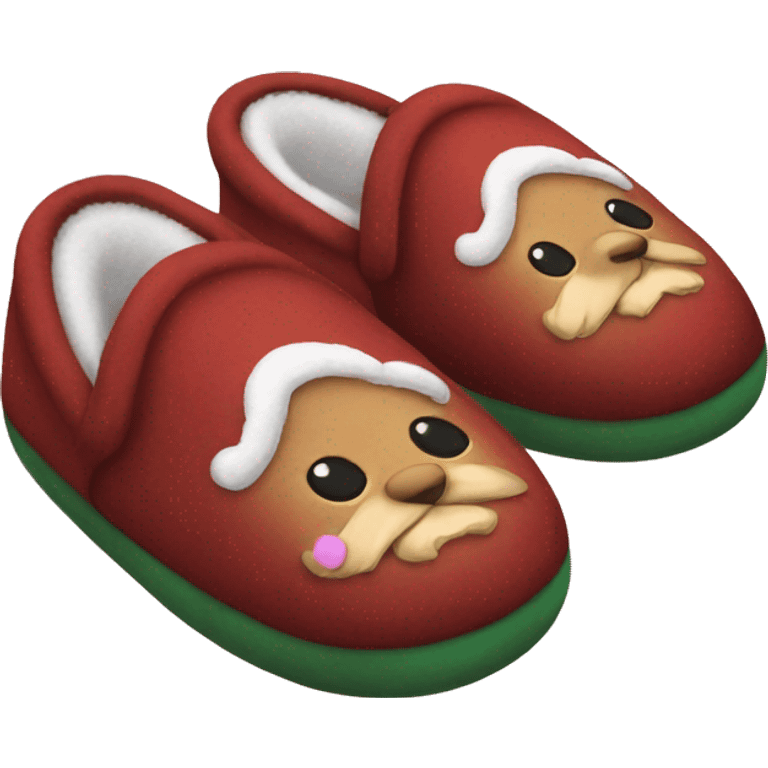 Cozy Christmas slippers emoji