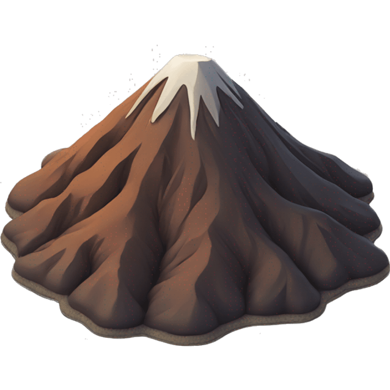 calm volcano, relief emoji