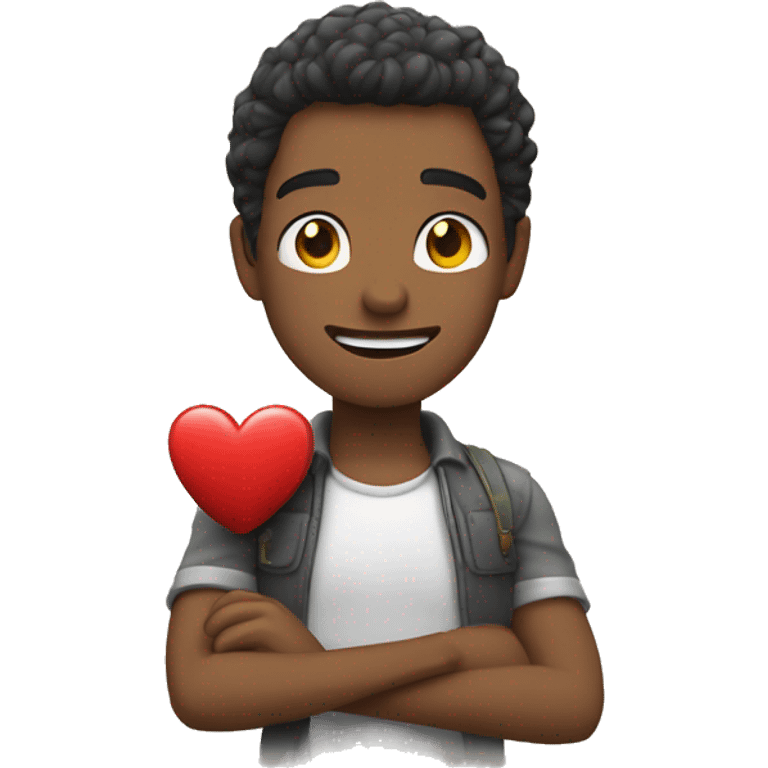 Persona Haciendo un corazón con sus brazos  emoji