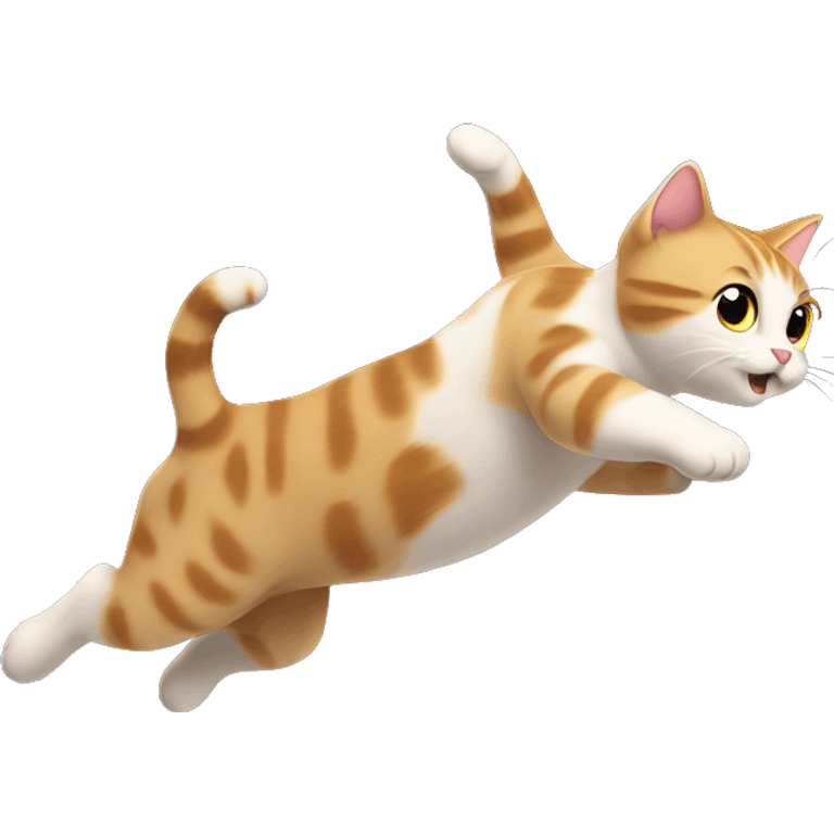 kitties running from the sky while meteors crash down emoji