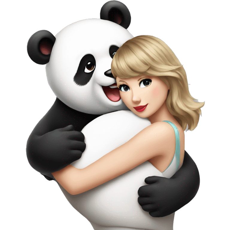 taylor swift hugging a panda emoji