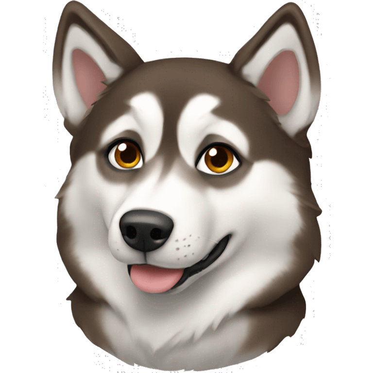 husky brown  emoji