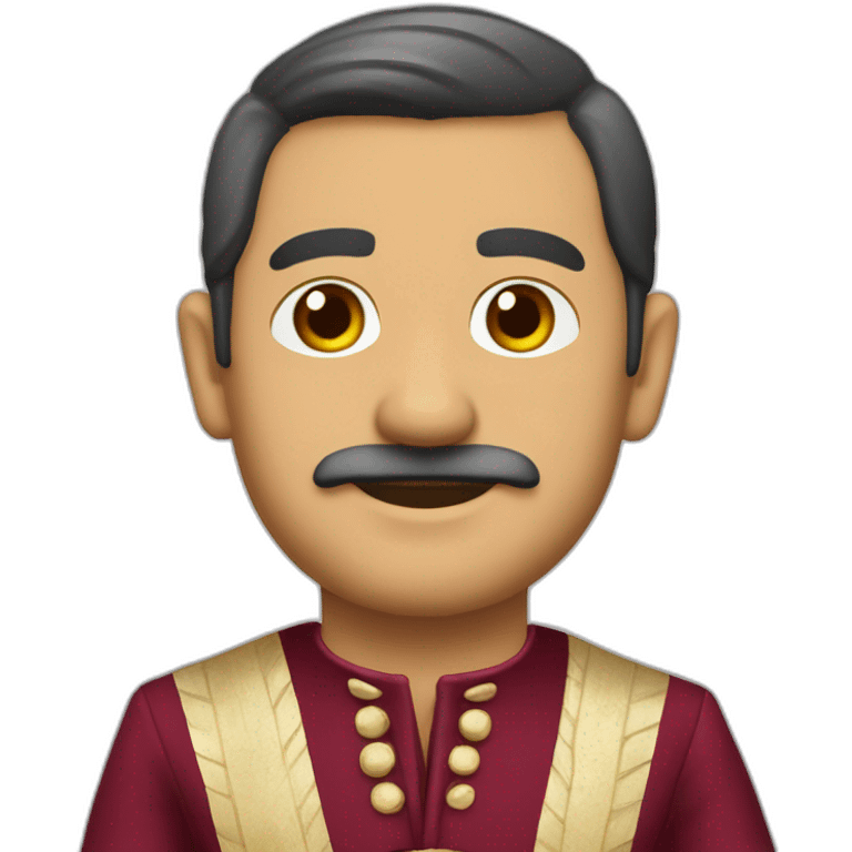 Mariano Verano without moustache but with a Rioja traditional dress emoji