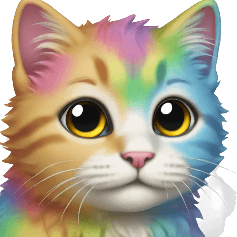 Rainbow kitten emoji