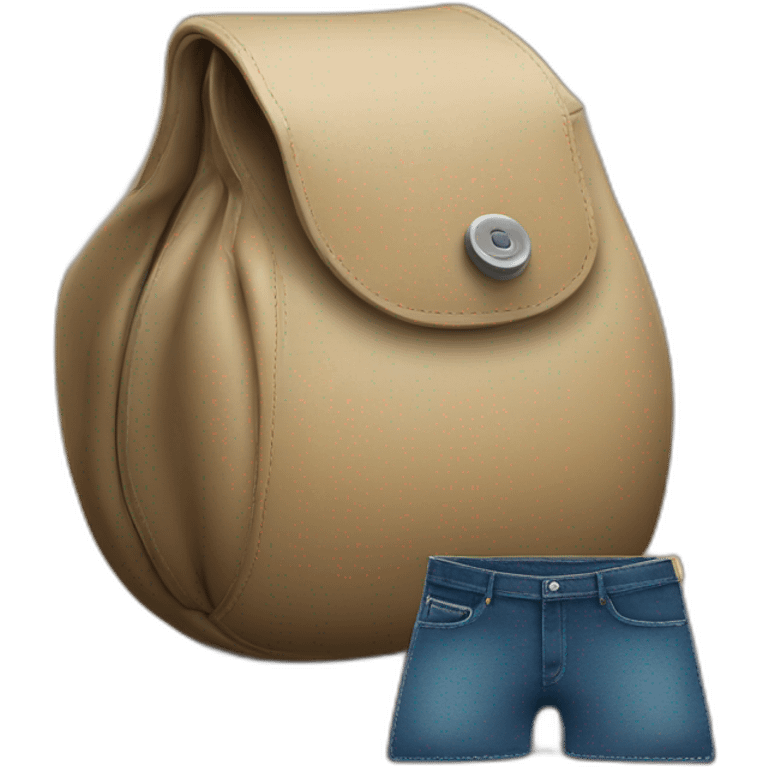 bulging trouser bag with wallet emoji