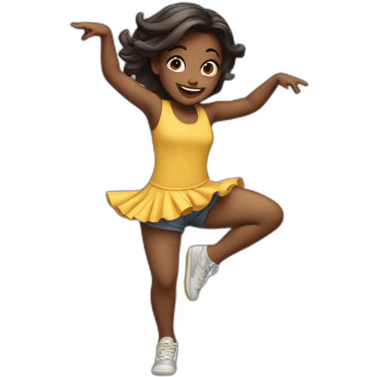 A girl dancing emoji