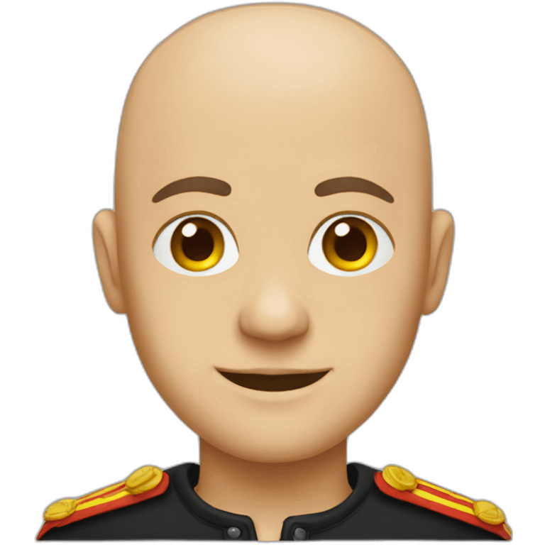 bald guy with german flag emoji