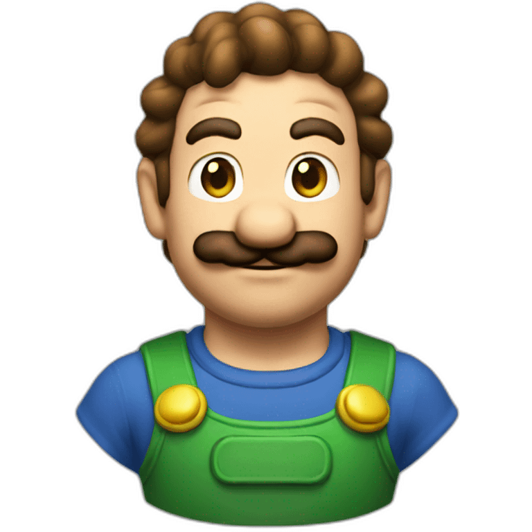 Super Mario without a mustache emoji