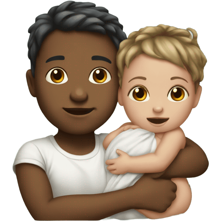 newborn boy and girl, the boy weighs more emoji