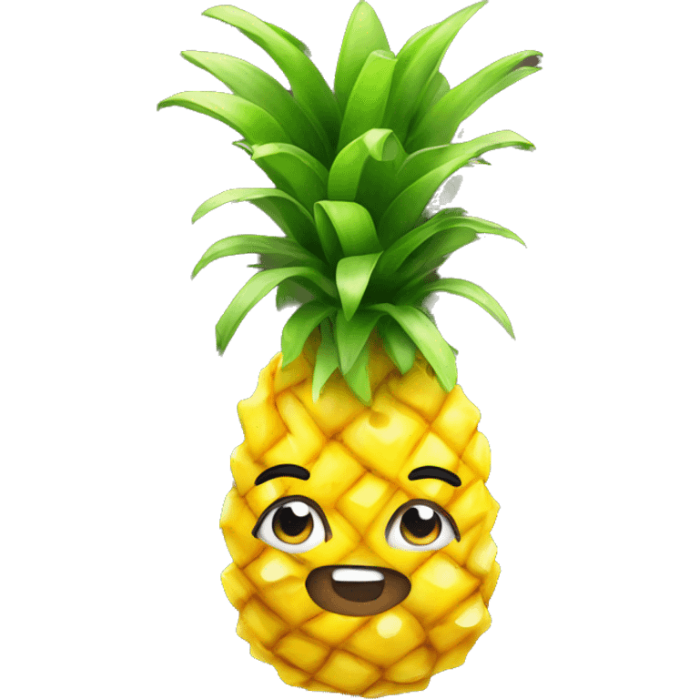 Ananas met een strik emoji