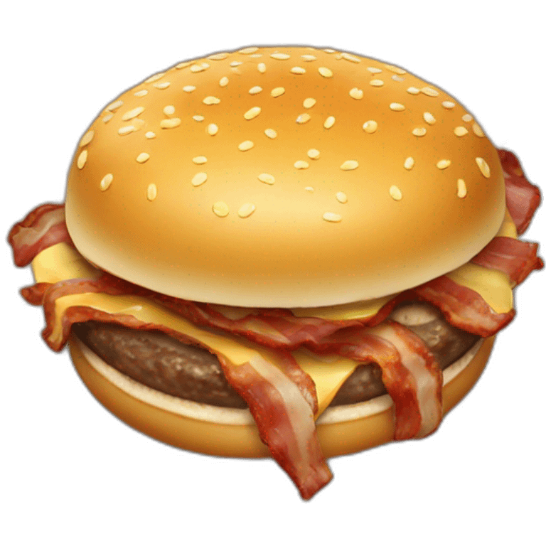 Burger with bacon emoji