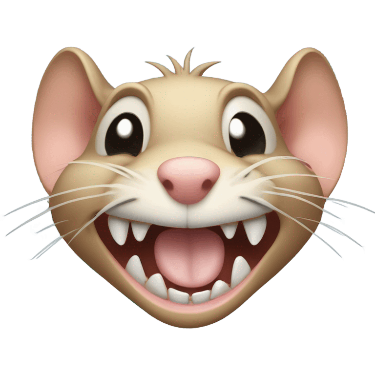 Tan rat evil laughing emoji