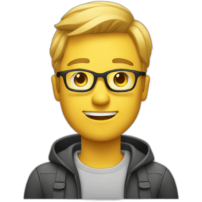 a trendy scandinavian male ux designer emoji