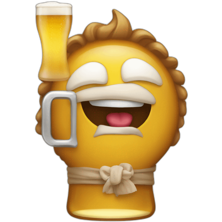 chat qui boit une bière emoji