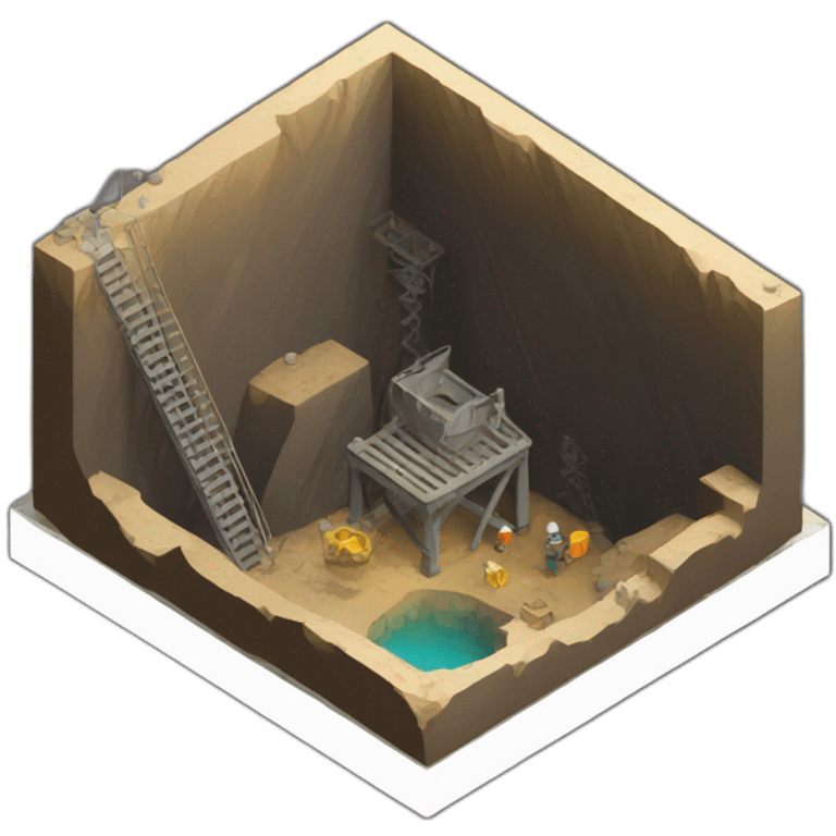 isometric mineshaft emoji