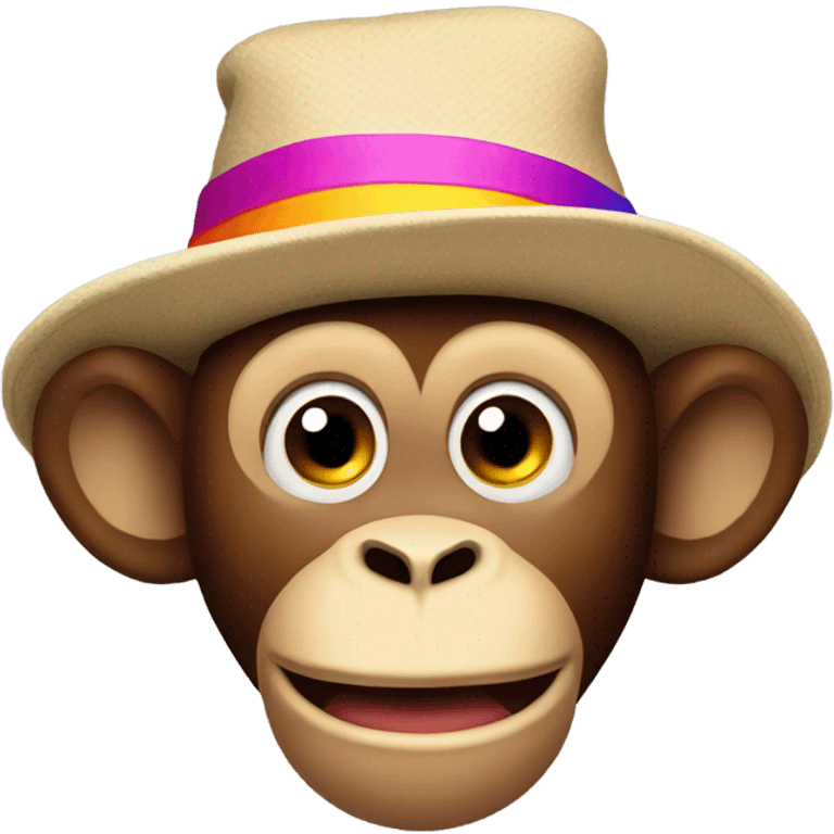 Monkey with hat emoji