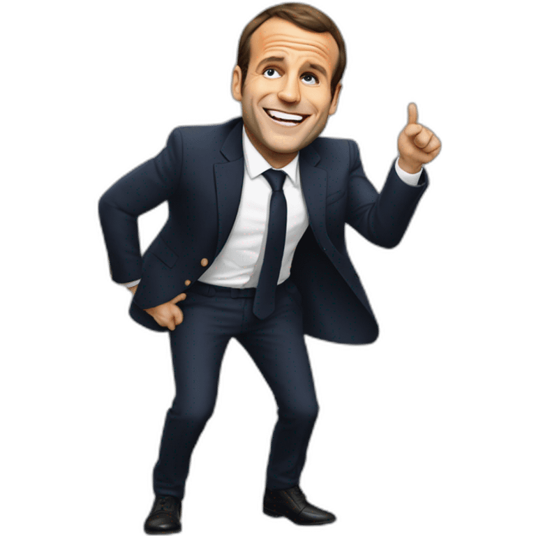 macron en fou rire emoji