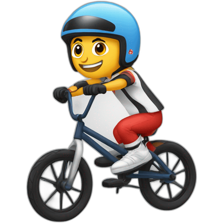 Pilote de bmx race emoji