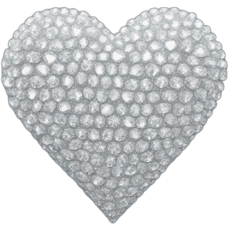 Heart made of white diamonds   emoji