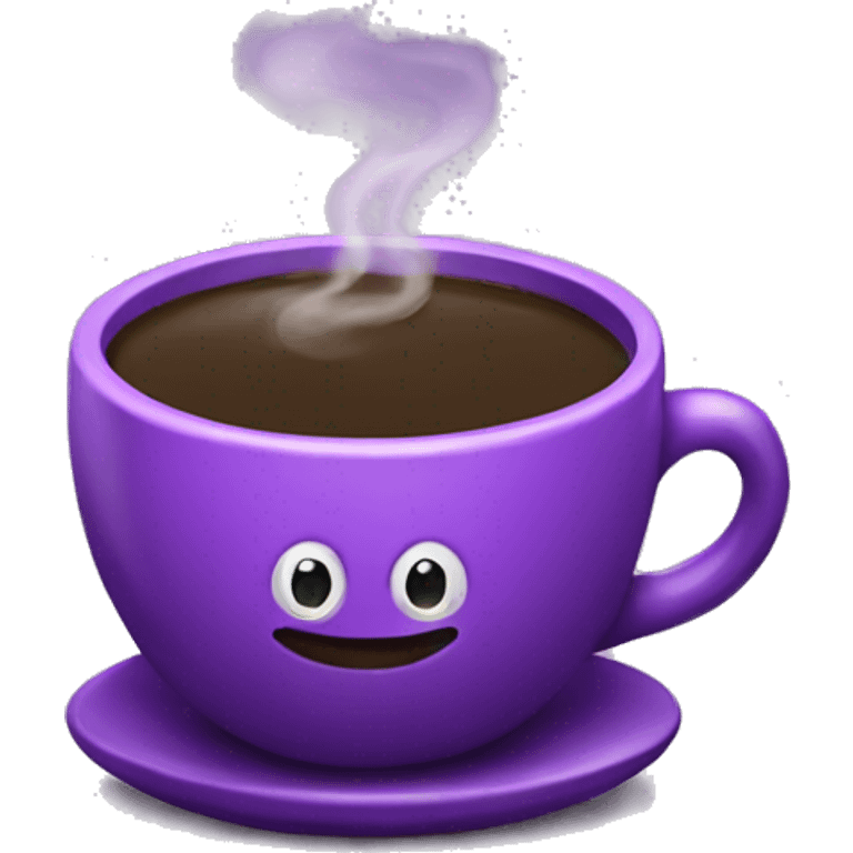 purple coffee emoji