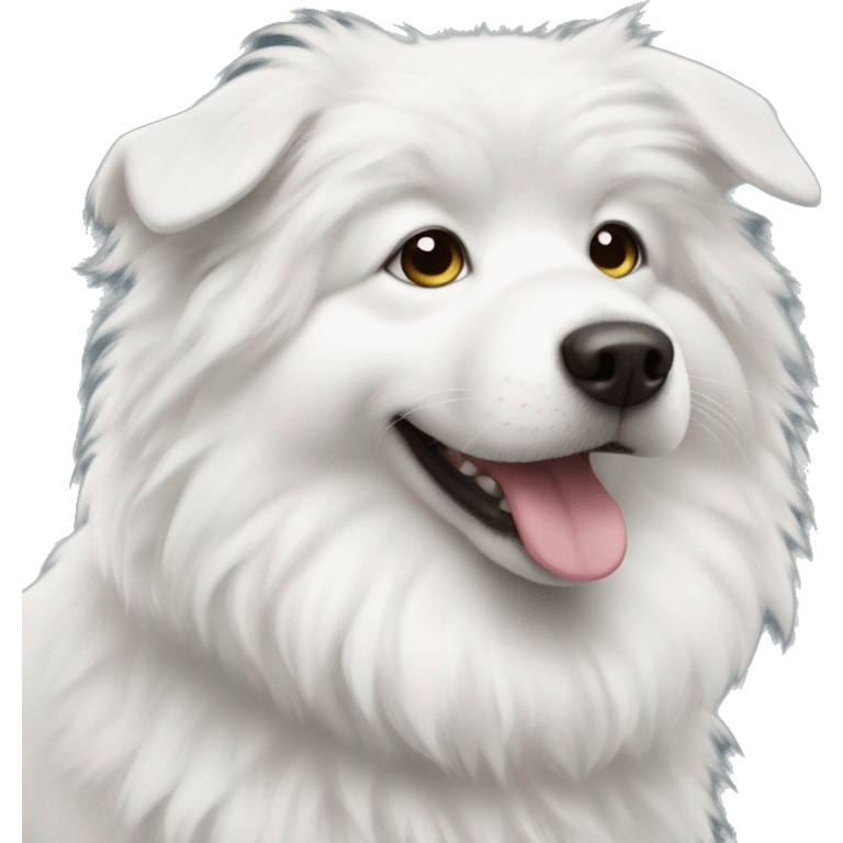 White fluffy dog emoji