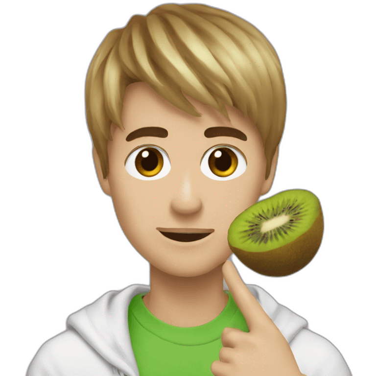 Justin Bieber et kiwi emoji