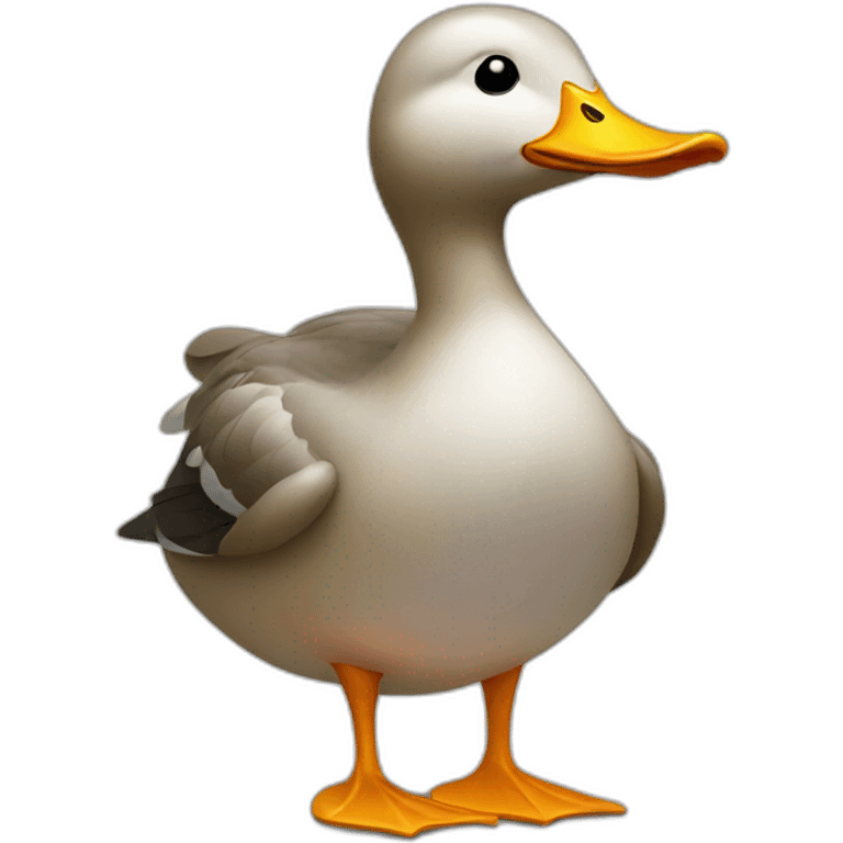 Duck with muscles emoji