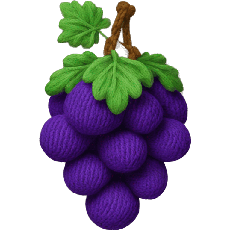 knitted grapes emoji