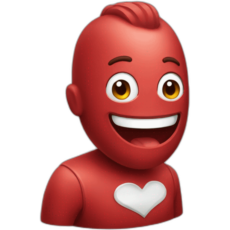 happy red liver emoji