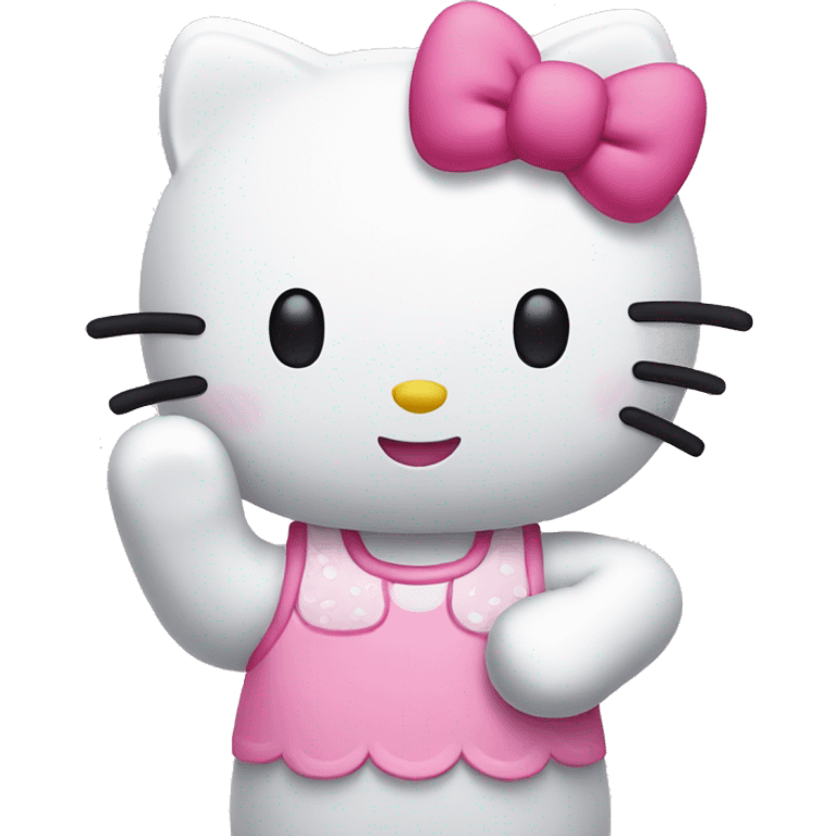 hello kitty waving emoji