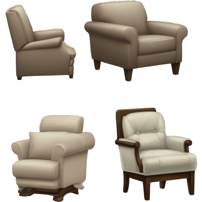 arm chairs, recliners, sleeper chairs, upholstered chairs emoji