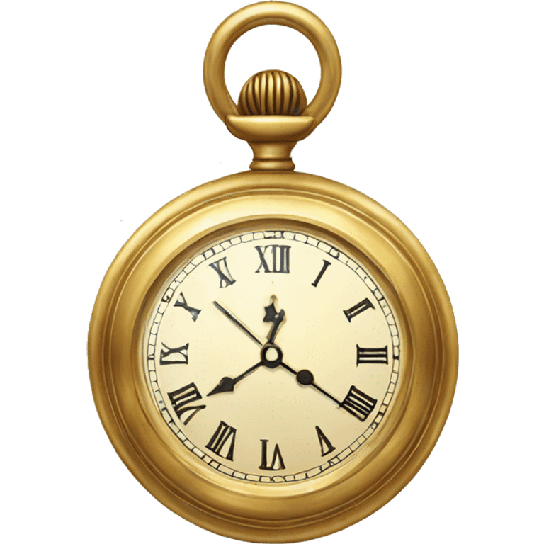 Golden pocket watch emoji