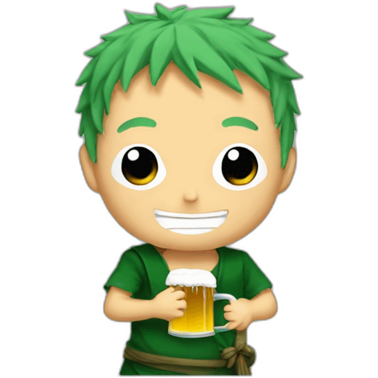 zoro cute beer emoji