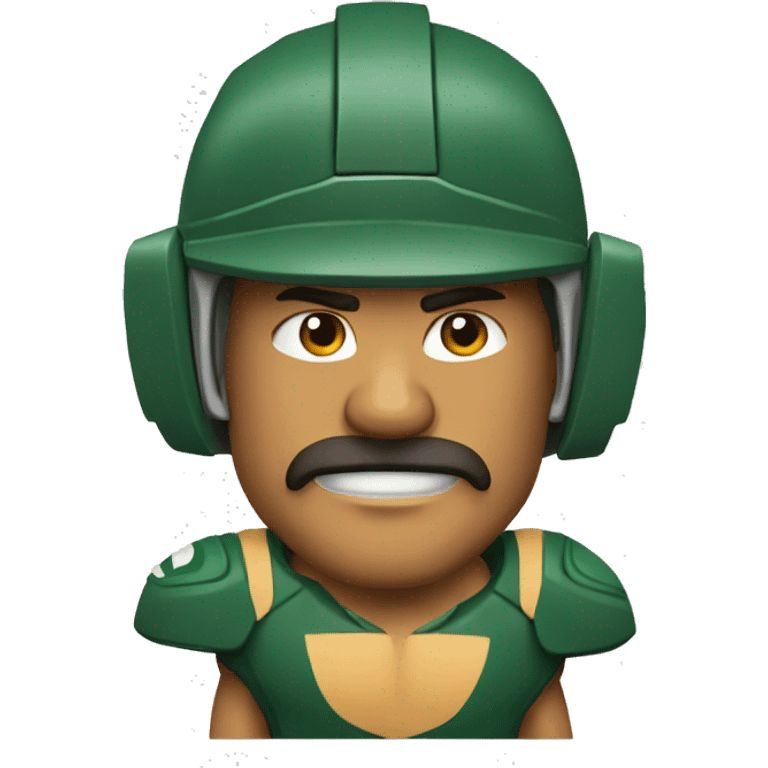 Renard rugbyman musclé  emoji