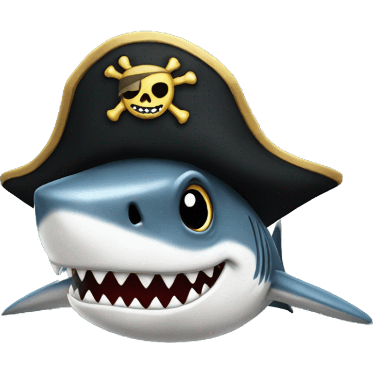 Pirate shark  emoji