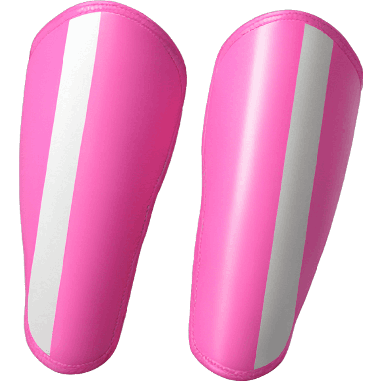 Two small pink shin guards for soccer emoji