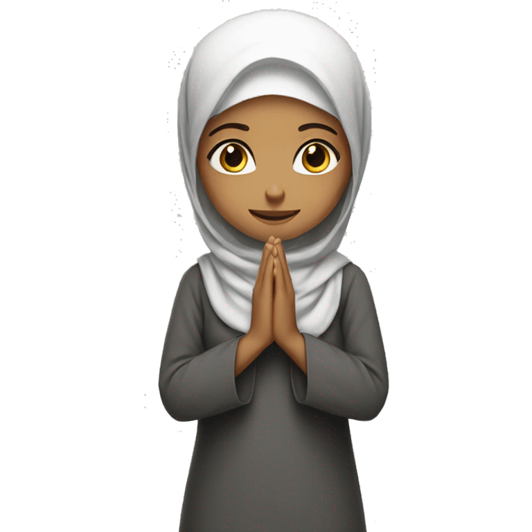 Muslim girl praying  emoji