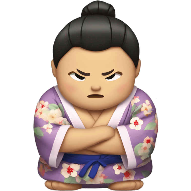 sumo in kimono emoji