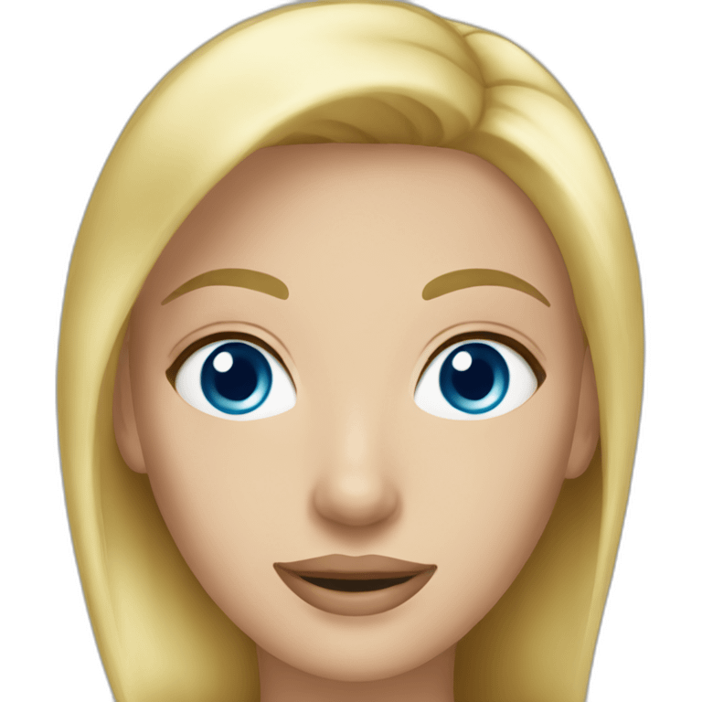 caucasian blonde blue eyes woman emoji