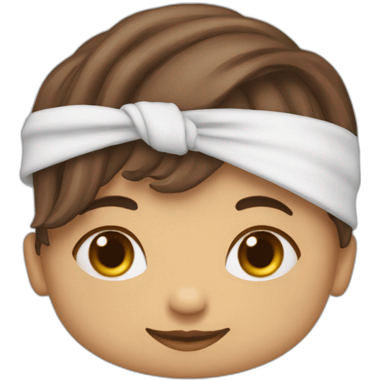 gele ogen met bruine haar en wite huidskleur kort emoji