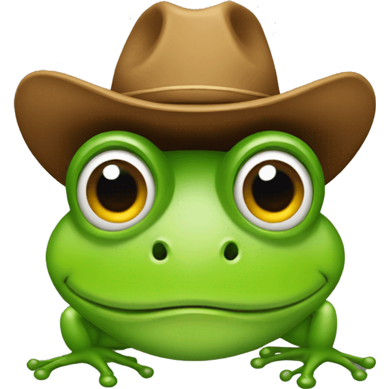 Frog wearing a cowboy hat  emoji