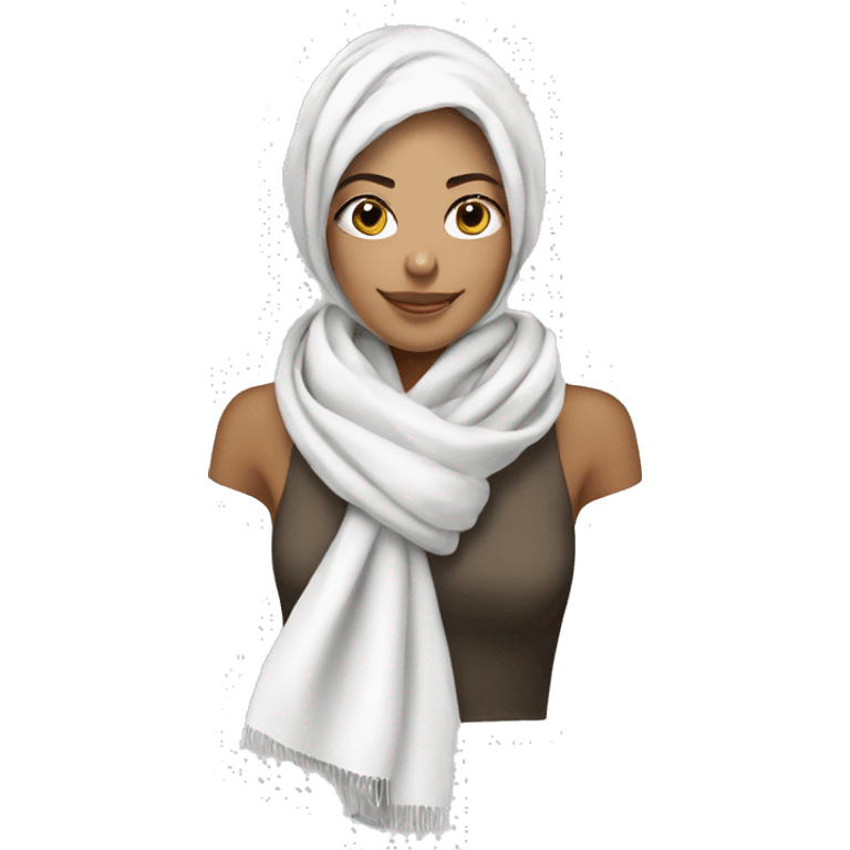 scarf white flattering emoji