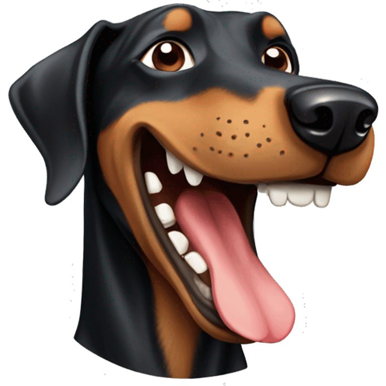 laughing doberman emoji