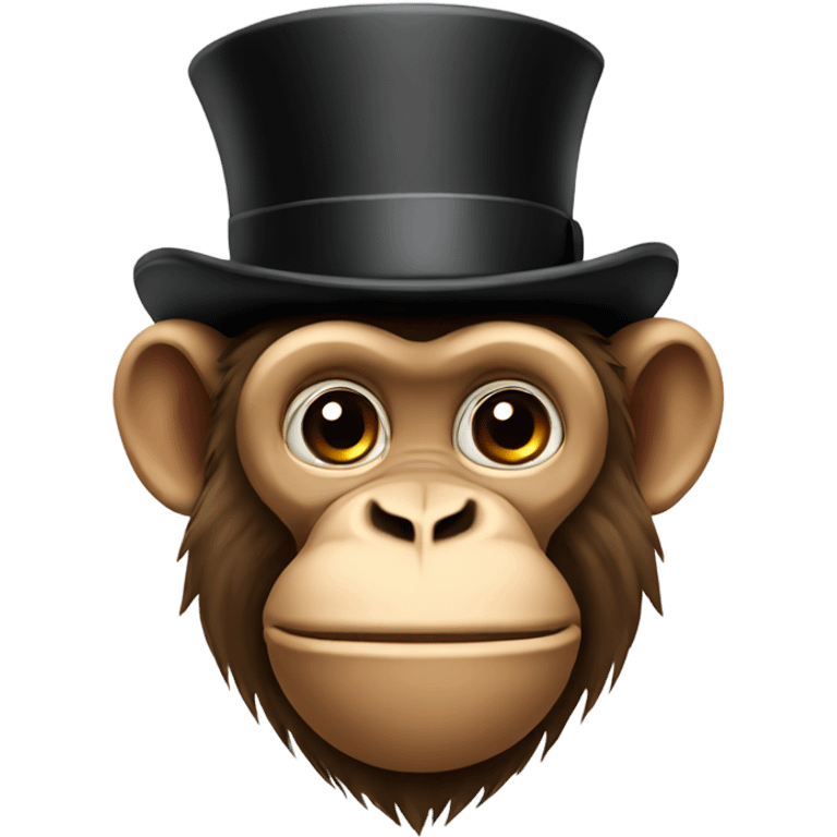 Monkey with a top hat emoji