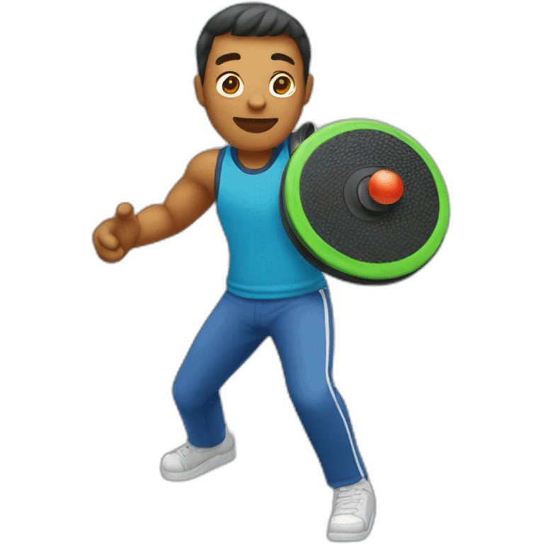 player with a frisbee in his hand emoji