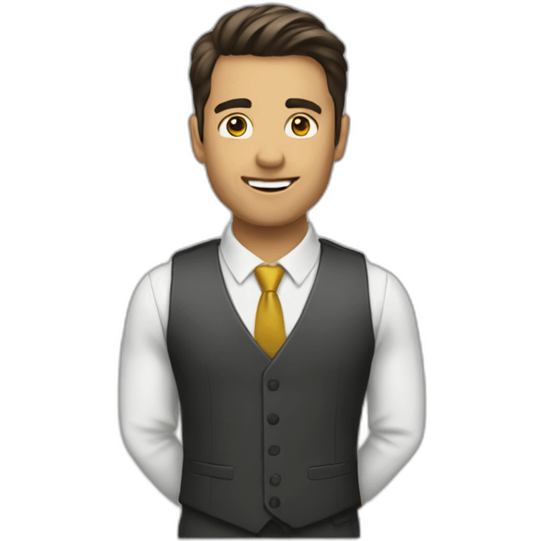 Finance bro with a vest emoji