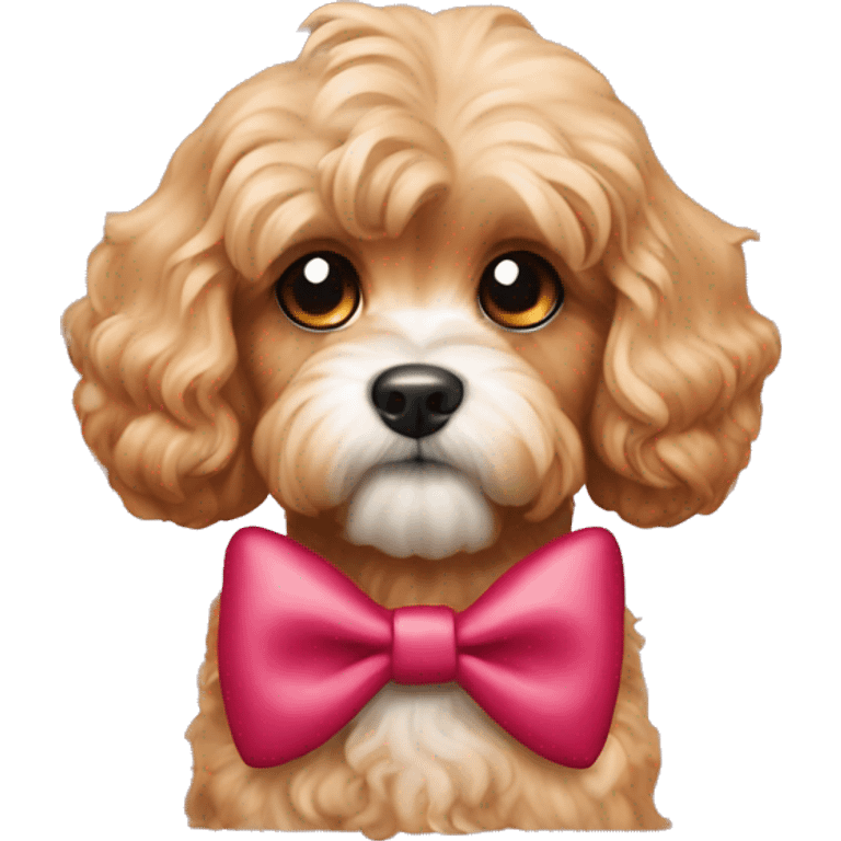 cavapoo with bow emoji